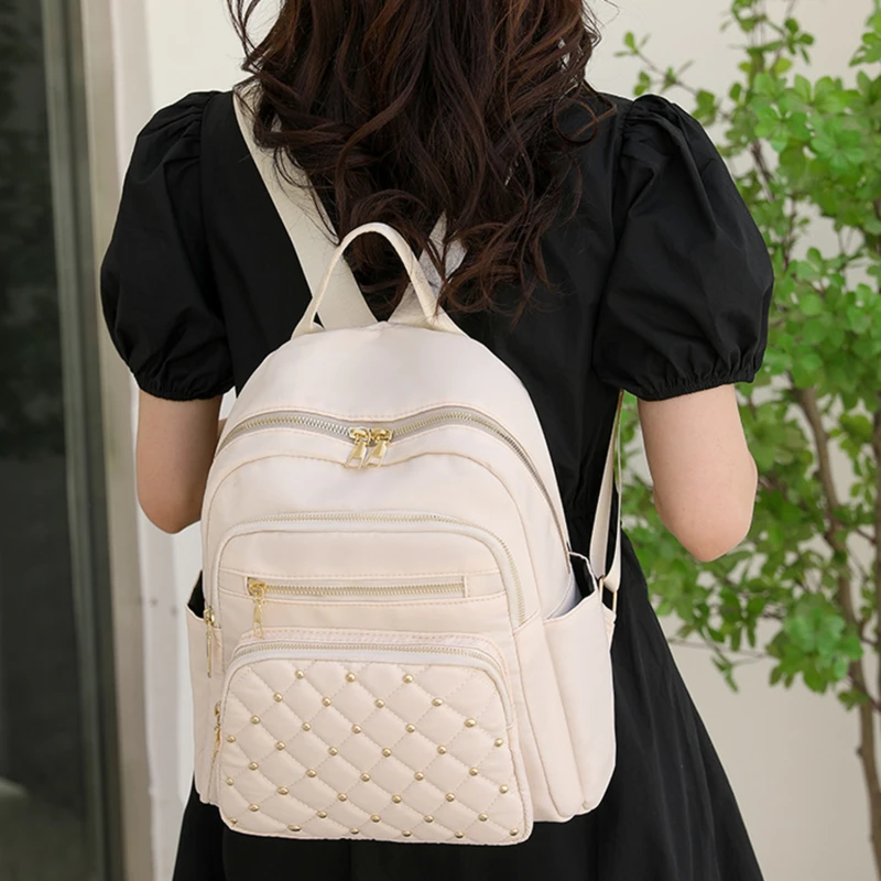 Women Backpacks High Quality Nylon Travel Large Capacity Simplicity Fashion Casual Versatile Teenage Shoulders Bag For Females