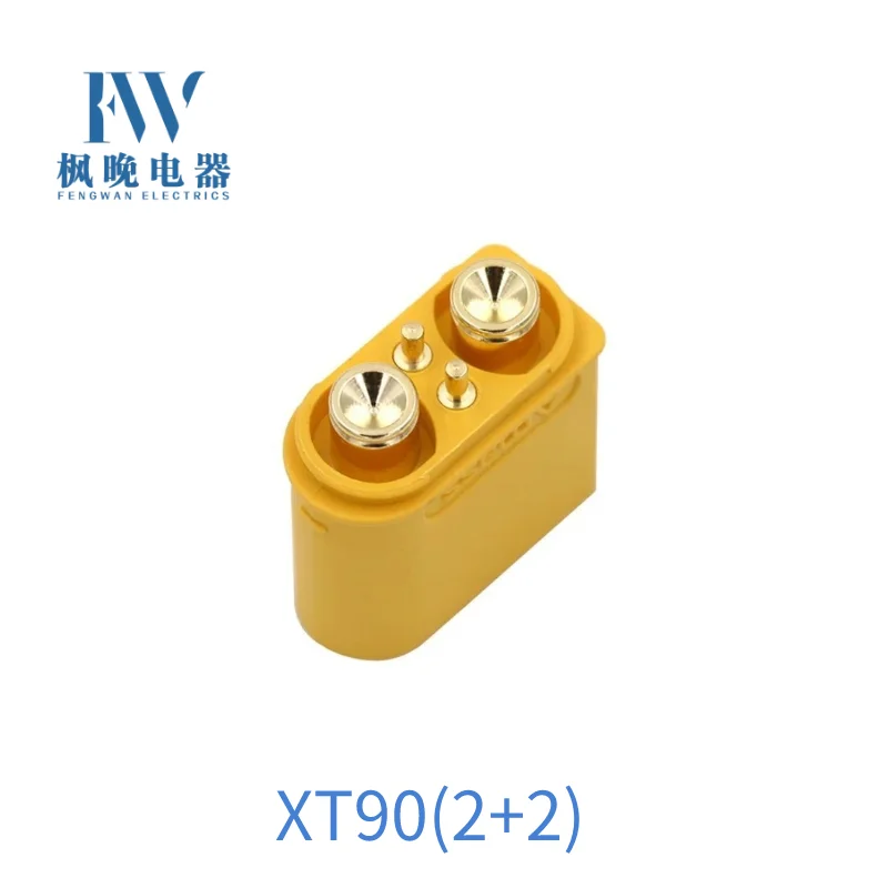 

Amass XT90(2+2)PB DC500V 30A-60A 4.5mm Gold Bullet Connector Male Plug For RC Model Battery Aircraft UAV Drone