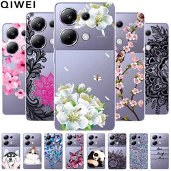 For Poco M6 Pro 4G Case Clear TPU Silicone Lovely Funda Capa for Xiaomi Poco M6Pro 4G Soft Covers M 6 Pro Transparent Coques bag