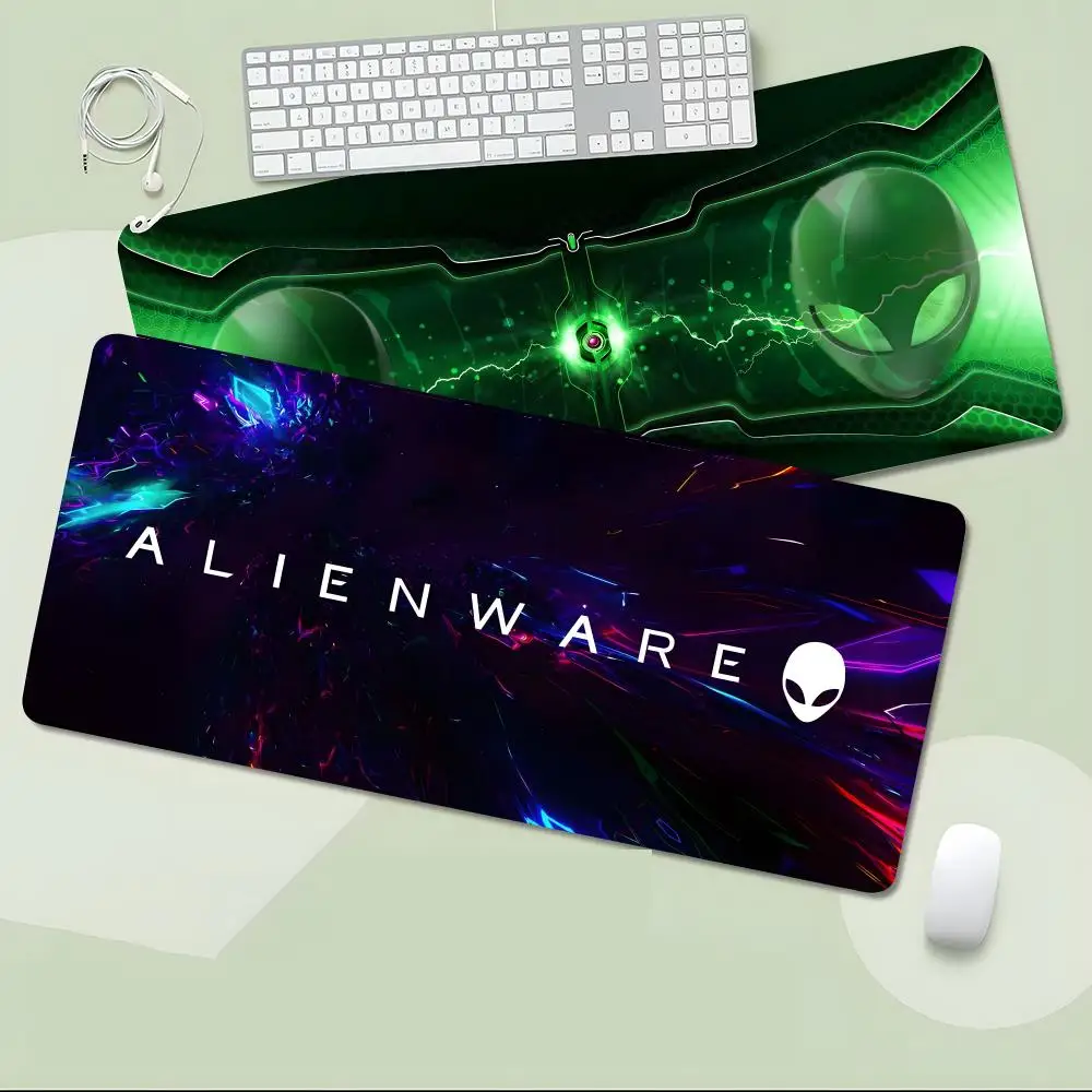 Gaming Hardware Alienware Mouse Pad Non-Slip Large Desk Mat Thick Stitched Edge Gaming Mousepad