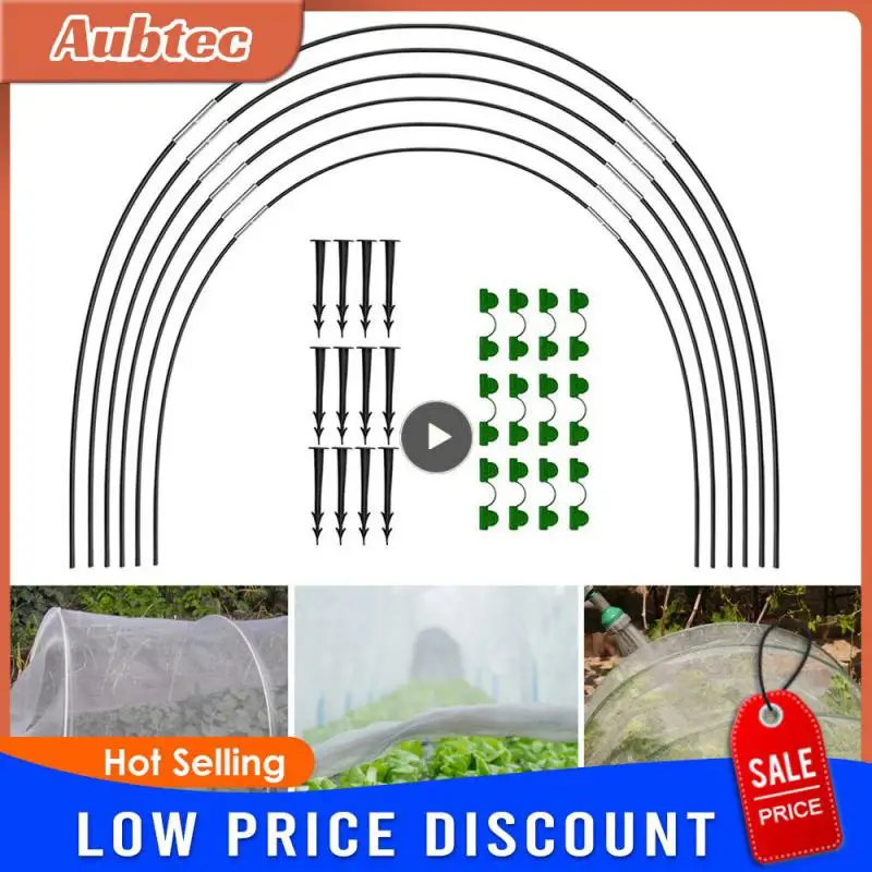 

Garden Plant Hoop Seedling Arch Shed Bracket Greenhouse Hoops Set Glass Durable Frost Protection For For Patios Vegetable Garden