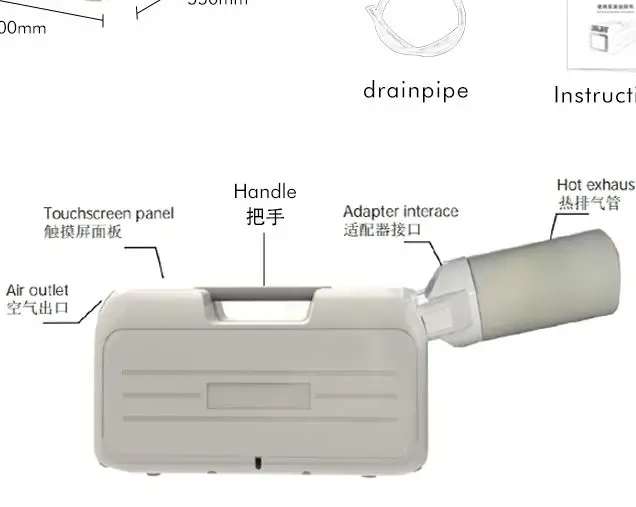 

500W Latest Design Portable Air Conditioner Free Install with Strong air Flow Mobile Air Conditioning for Multi-scenario