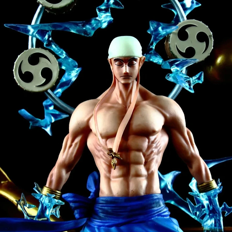 36cm 신제품 원피스 애니메이션 피규어 에넬 PVC 모델 장면 조각상 데스크탑 장식품 어린이 생일 선물 장난감