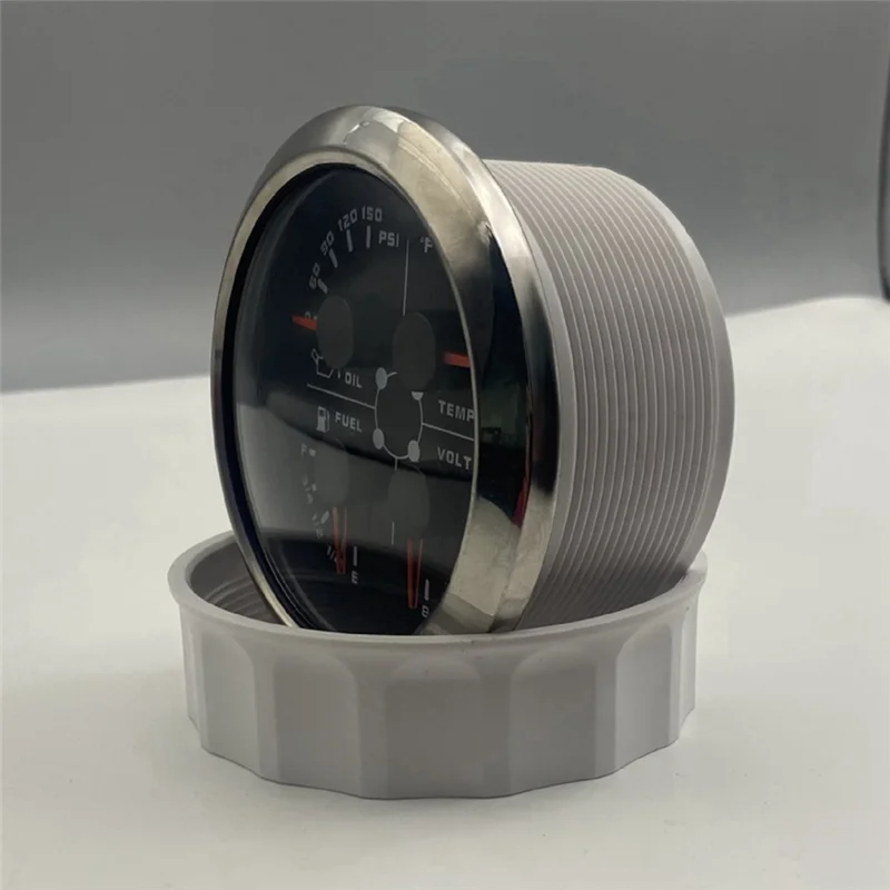 

Classy-85Mm 4-In-1 Multifunction Gauge With 0-190Ohms/240-33Ohms Fuel Level Gauge Water Temp Oil Press Voltmeter