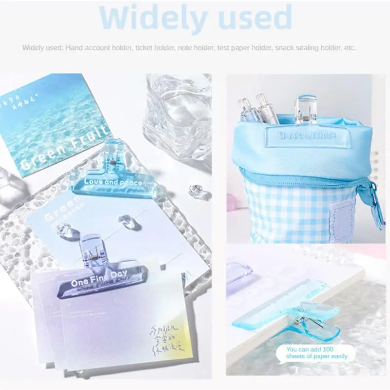 Acrylic Clip Multi-function Versatile Transparent Bestseller Fashionable Trend High Quality Acrylic Clip School Accessories