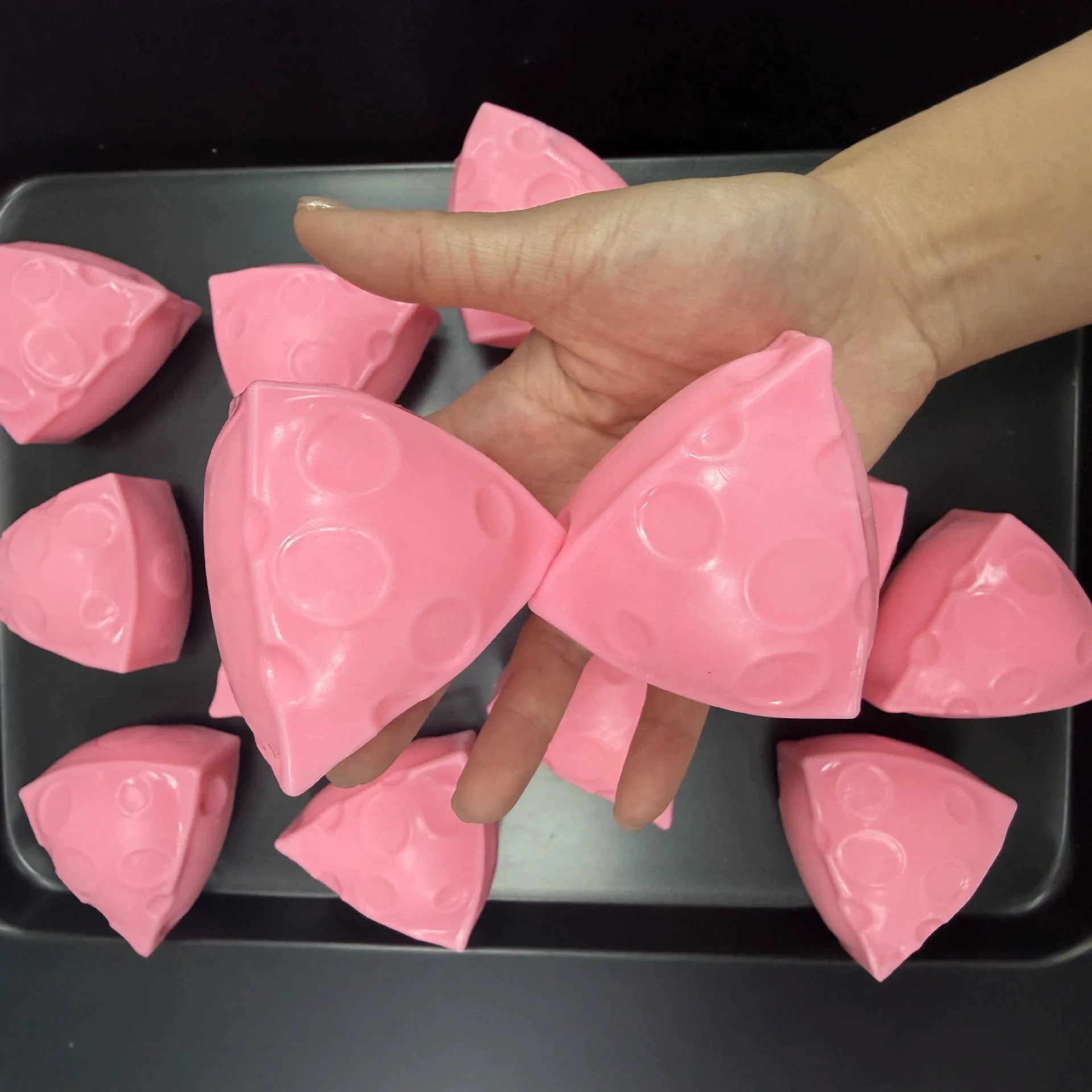 Handmade Crunch Cheese Moldable Squishy Pinch Stress Relief Fidget Toy ASMR Anti Stress Release Hand Relax Gift Toy view 3
