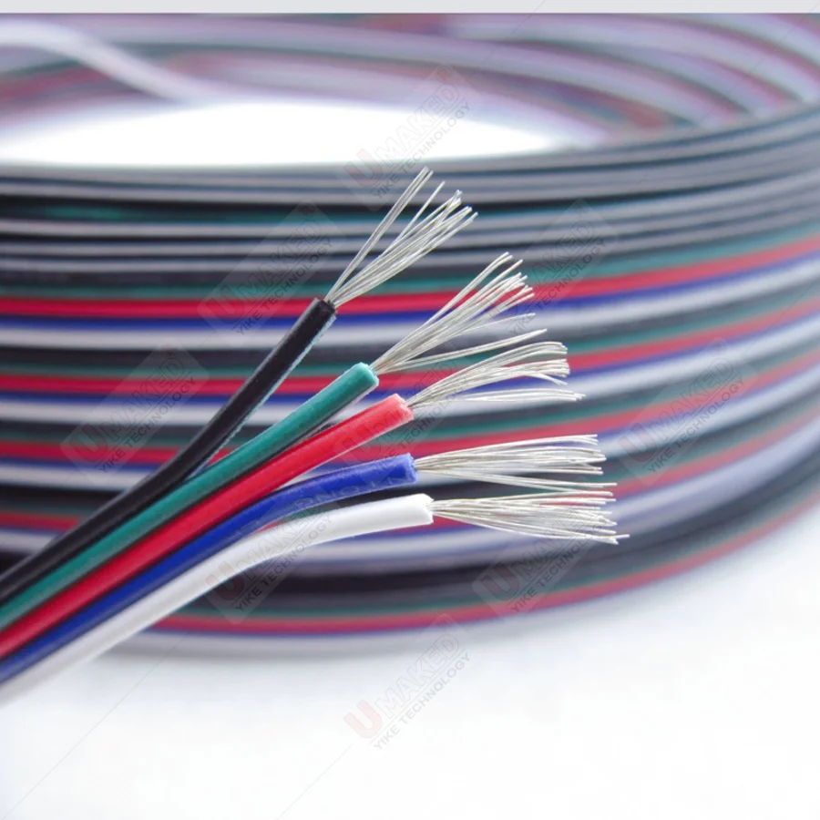 10/50m 1007 Tinned Copper 5pins wire cable PVC insulated wire 22awg wire LED Electric cable, DIY Connect, extend wire cable
