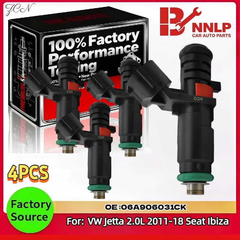 4 Inyectores de Combustible 06A906031CK para VW Jetta 2.0L 2011-18 Seat Ibiza 06A906031CP 06A906031CK