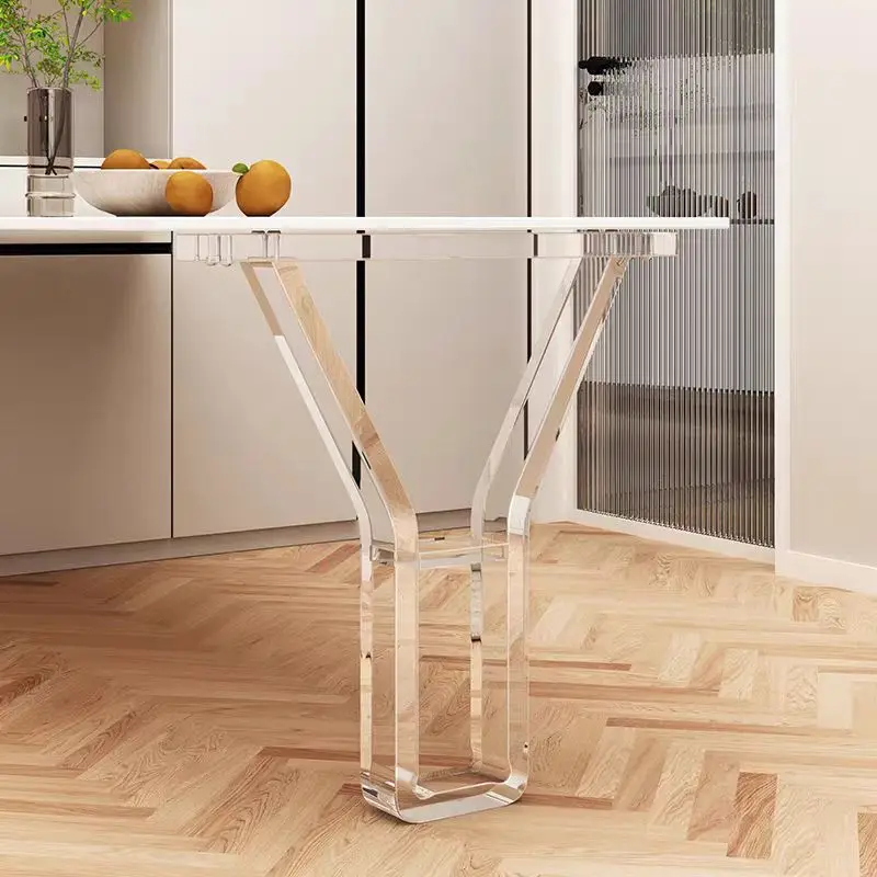 ！@Modern Transparent Acrylic Desk Table Legs Living Room Furniture with Suspended Foot Support New Style General Use for Home
