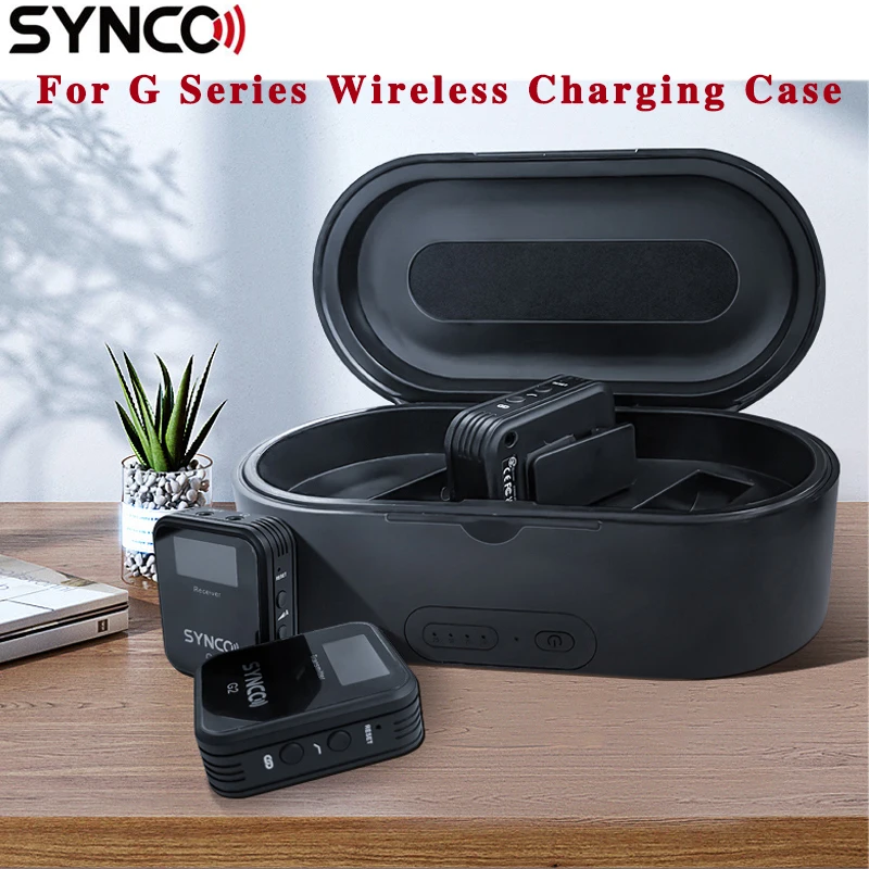 

Synco G2 A2,g2 a1 Wireless Microphone Charging Case Box Smartphone Camera Audio Studio Wireless MIC Power Bank 3400MAH