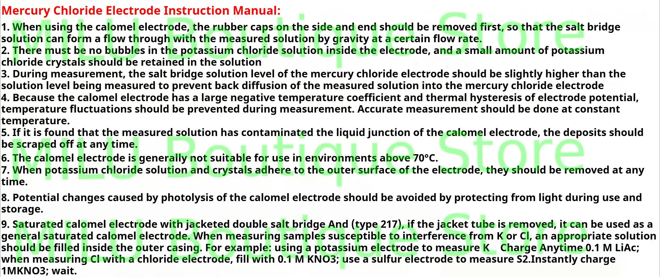 R0232 القطب الكالوميل المشبع SCE القطب المرجعي قطب أكسيد الزئبق جسر الملح المرجعي #6