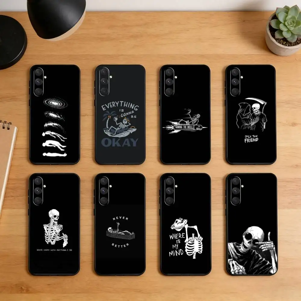 

Dead Skull Phone Case For Samsung S26,S25,S24,S23,S22,S21,Plus,Fe,Lite,Others Black Cover
