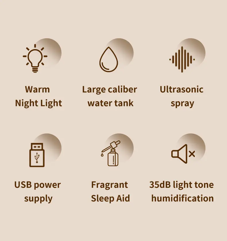 USB-Flammen-Luftbefeuchter Ätherisches Öl Diffusor Realistischer Feuer-Nebel Aroma-Diffusor LED-Nachtlampe Luftbefeuchter für Büro – Detail 5