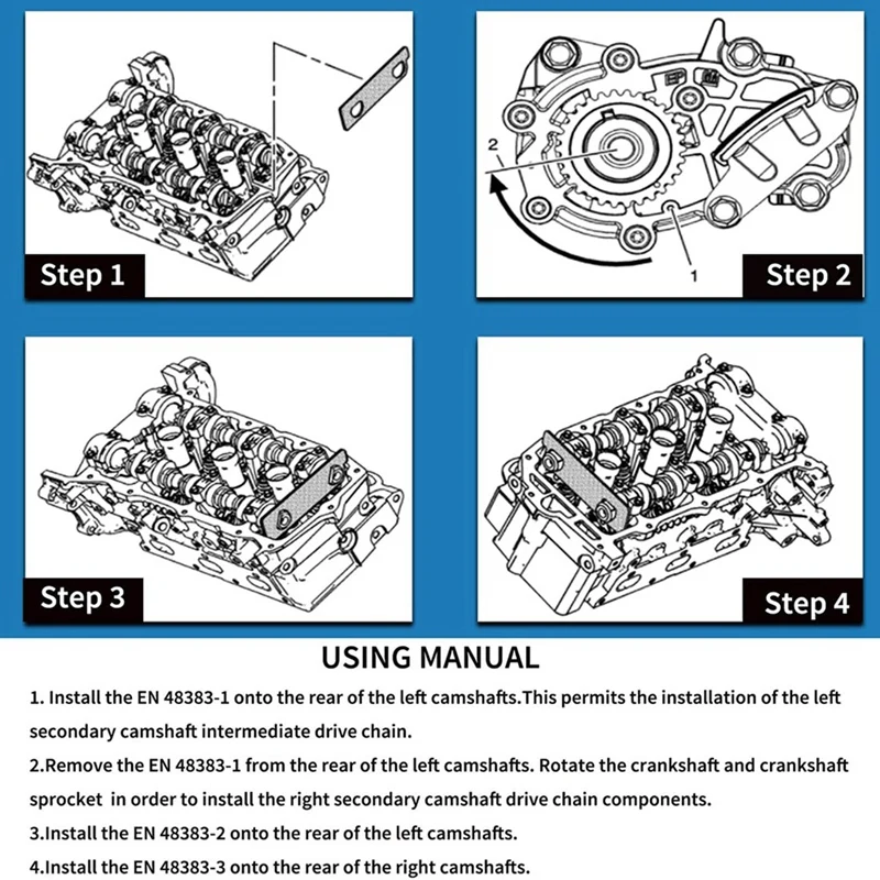 Car Camshaft Retaining Holding Tool Timing Kits EN 48383/EN 46105 For Vauxhall Opel Saab Cadillac Buick Pontiac Equinox