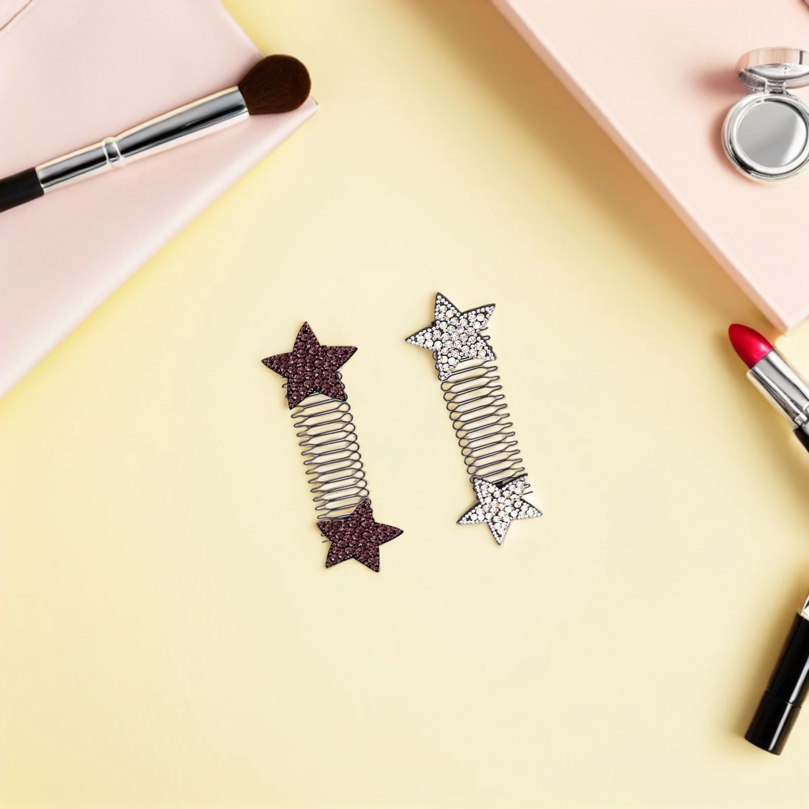 

10Pcs Invisible Hair Grips Elastic Comb Bun Clip Seamless Ponytail Holder Updo Hair Accessories Styling Tools for Women