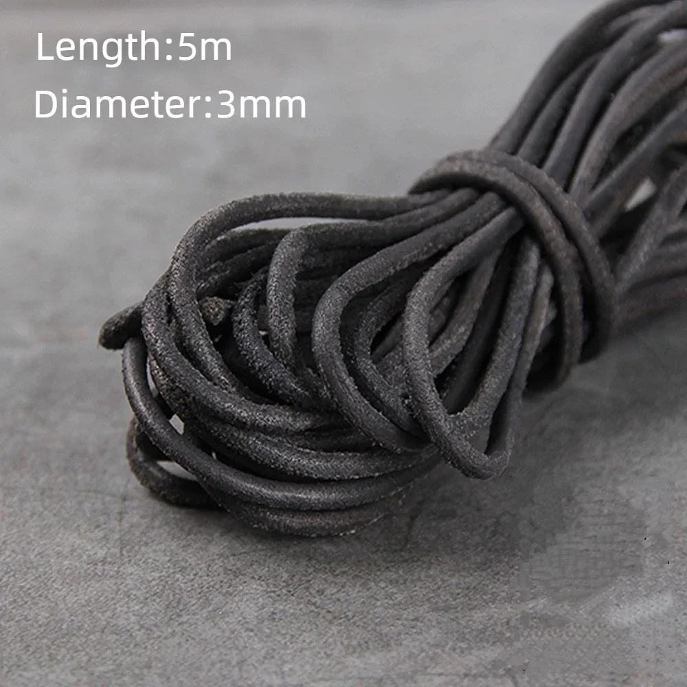Making Jewelry Accessories 5meter 3mm Leather Cord Clourful Roud Lace Rope DIY Bracelets Making Necklace String Rope