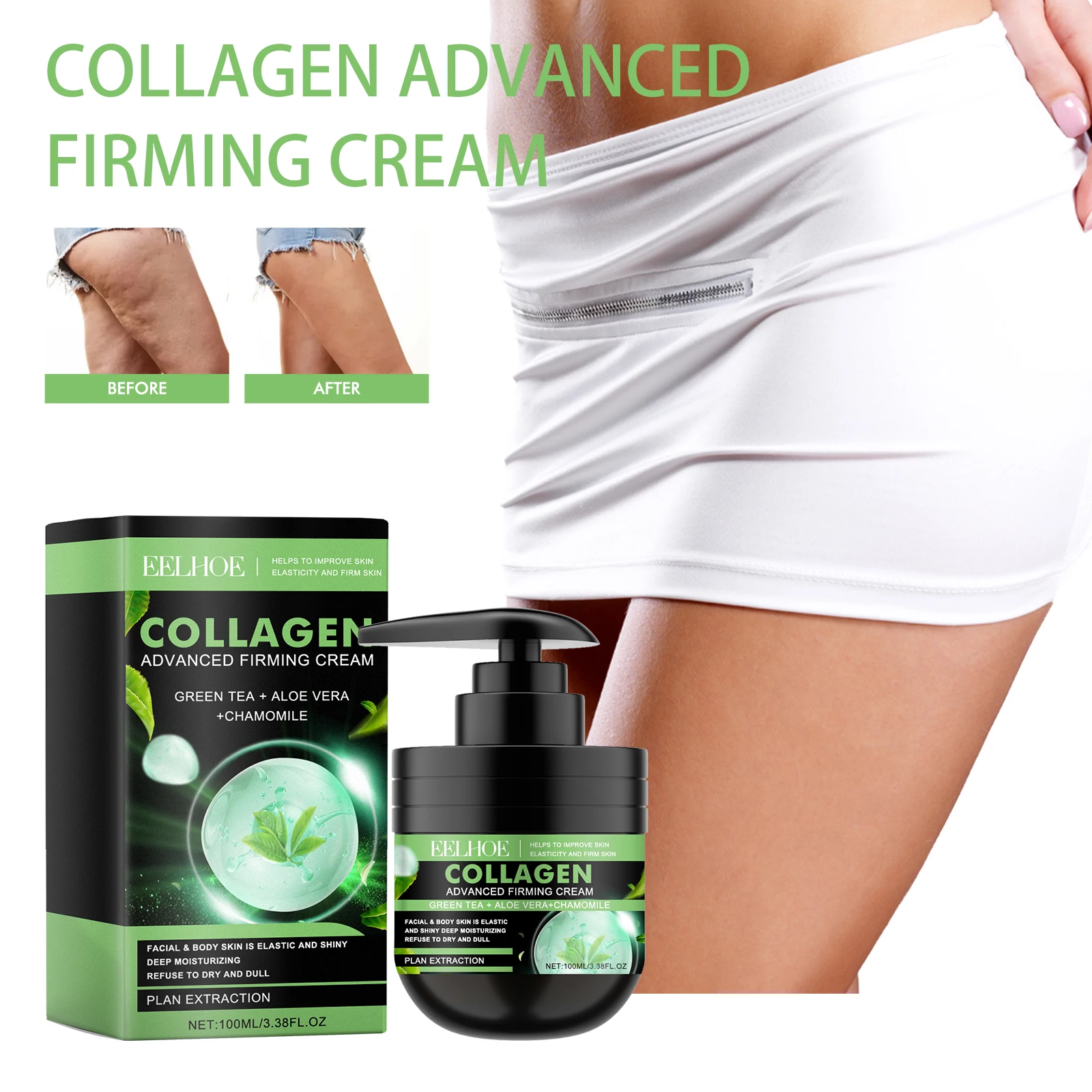 Collagen Advanced Firming Body Cream for Whole Body Moisturizing Softness Smoothness and Firming, Improving Dryness Roughness