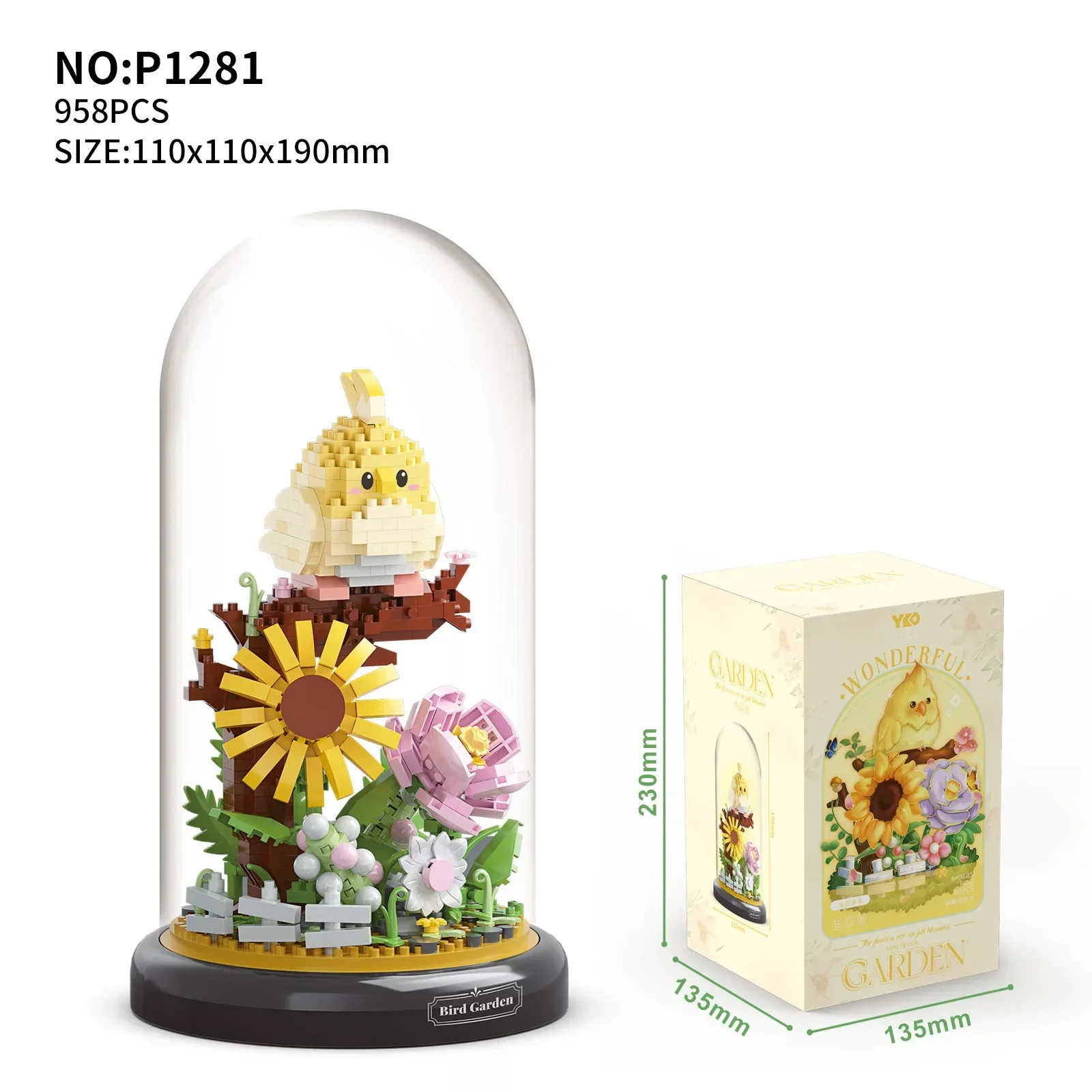 Panda Diamant Bausteine Blume Eule Tier Zusammengebaut Vogel 3D Modell Kunststoff Puzzle Ziegel Spielzeug Für Geschenke Mit Display