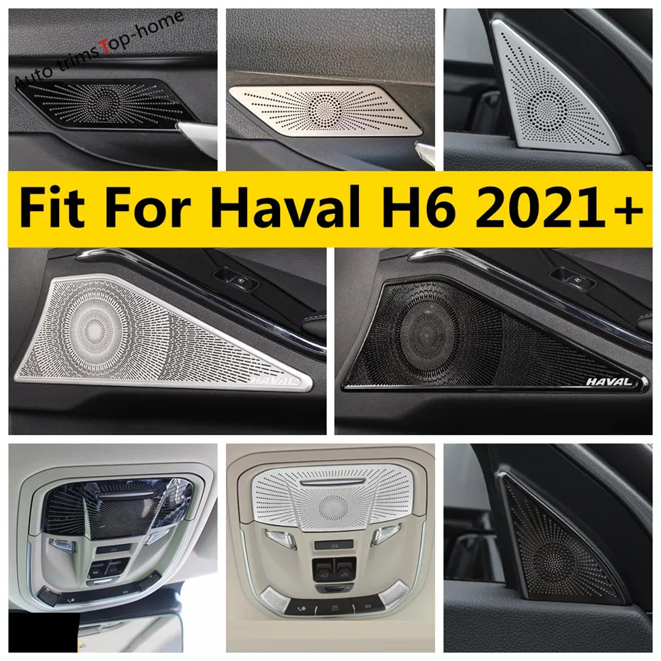 

Door Handle Speaker A Pillar Audio Reading Light Decor Frame Cover Trim For Haval H6 2021 - 2024 Stainless Steel Car Accessories