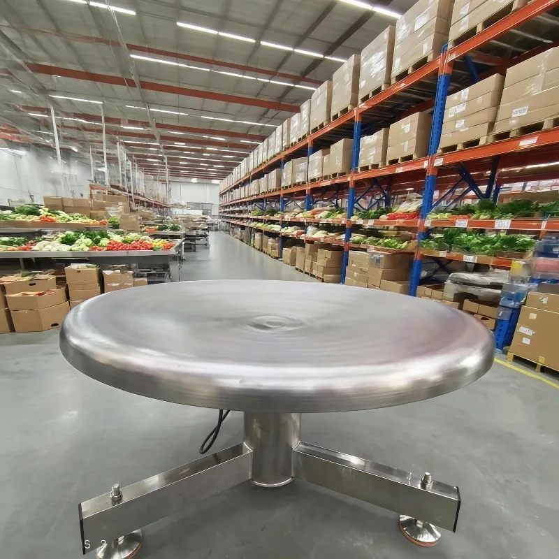 1.2M stainless steel turntable automatic rotary material tray