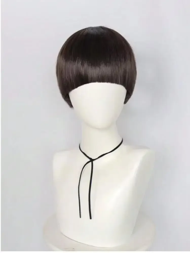 Will Byers Cosplay Wig Short Brown Synthetic Bowl Cut Hair For Movies Parties Halloween Christmas