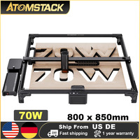 AtomStack A70 Max 360W Laser Engraver 70W/35W Dual Mode 850*800mm Offline Metal Wood Acrylic DIY Engraving Cutting Machine