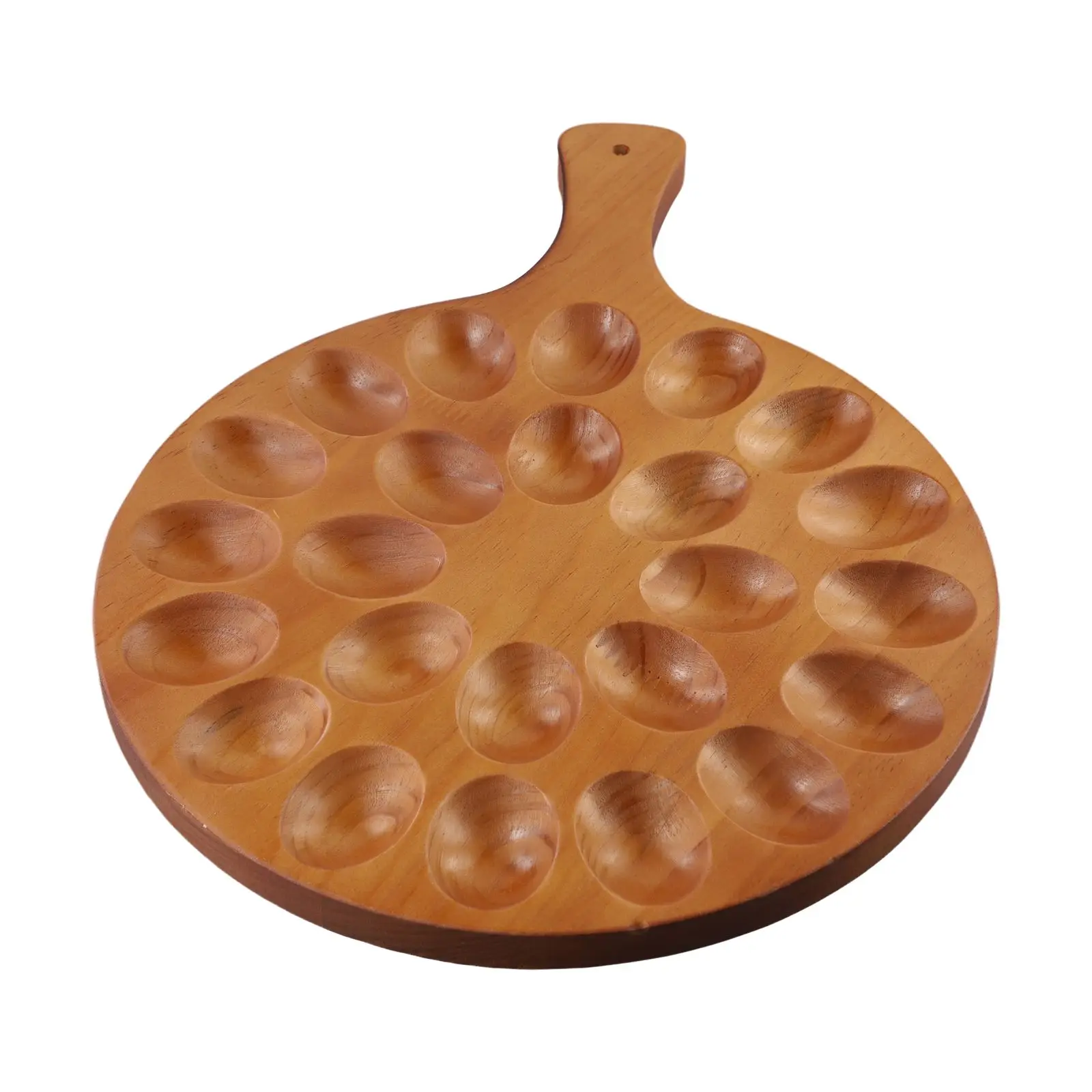 

Deviled Egg Platter Storage Tray Egg Trays Wooden Tray Egg Platter Holder Multi Functional 24 Holes Cooked Food Platter