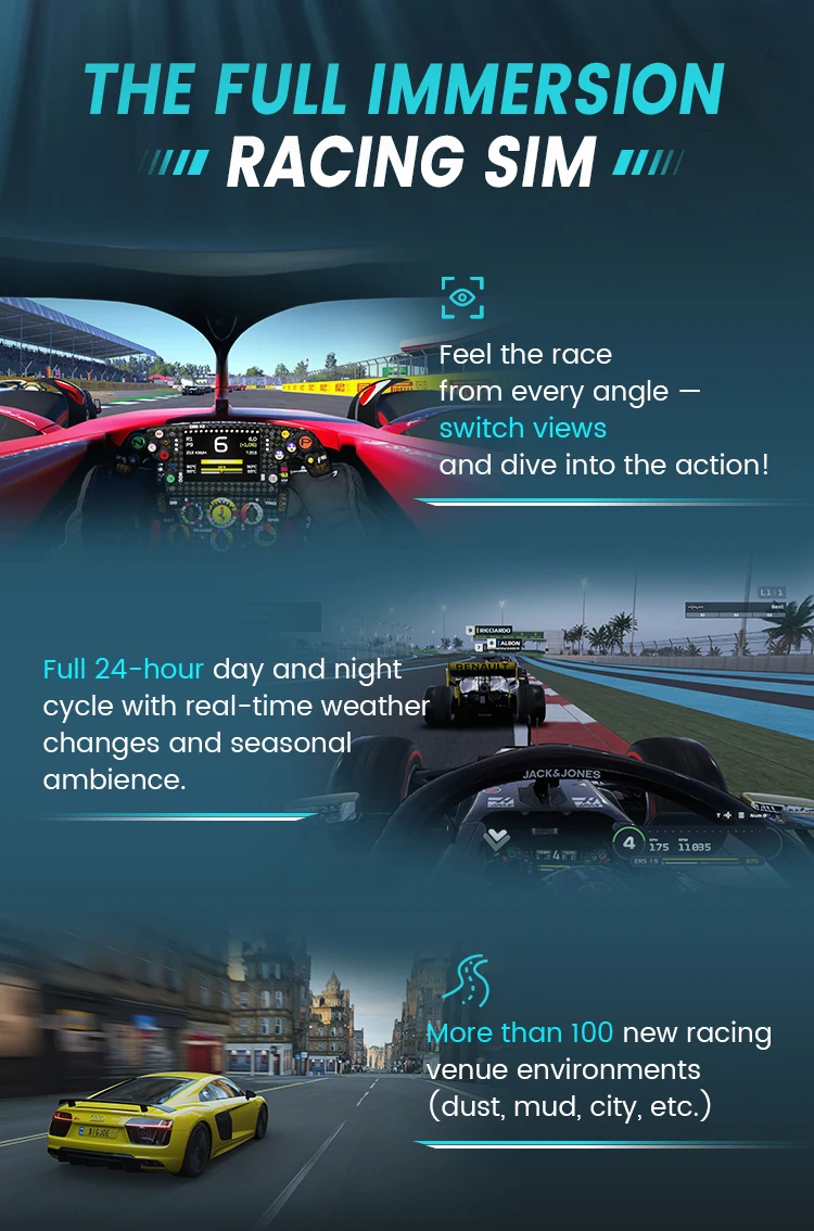 Renixsim Professional F1 Sim-racing Cockpit Car Driving Commercial Entertainment Arcade Training Racing Simulator School