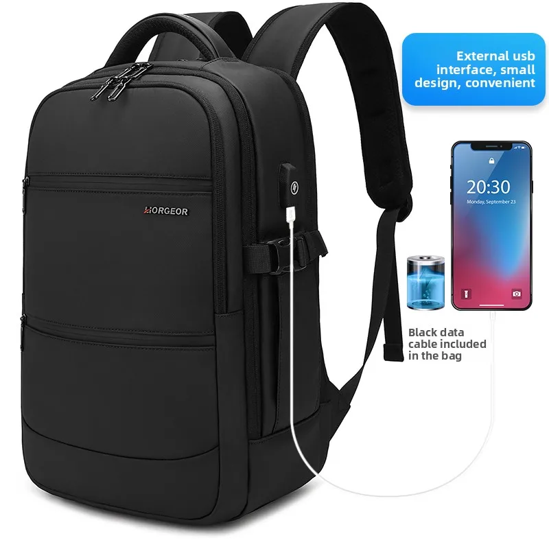 

Business travel anti-theft backpack for men, school backpack with independent shoe compartment and usb interface