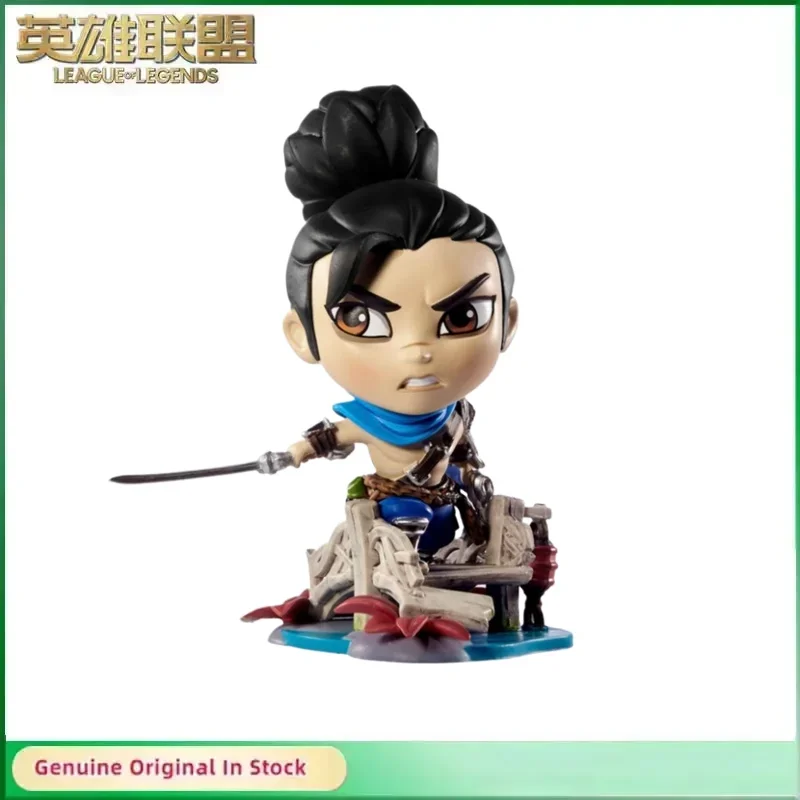 Original LOL League of Legends Yasuo/the Unforgiven Q Version Game Statues Action Figures Collectible Ornaments Model Toys Gift