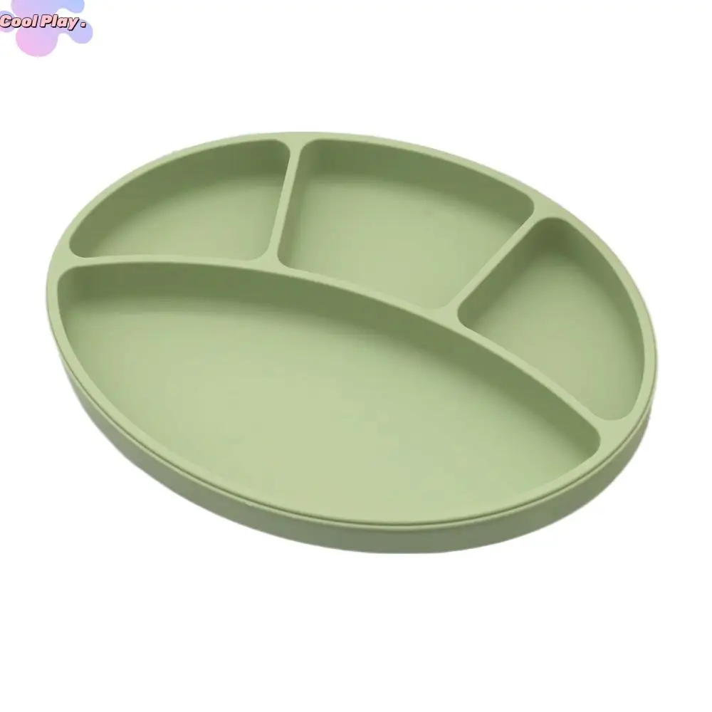

Non-Slip Silicone Divided Plate BPA Free Waterproof Toddler Eating Plate Sturdy Kids Dishes Kids Feeding Plate Eating Training