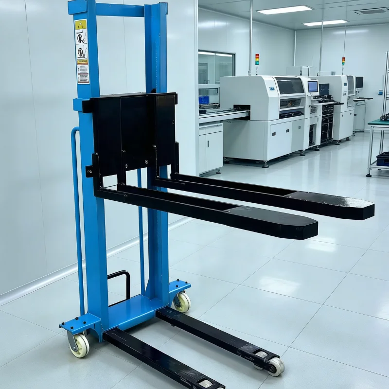 

Высококачественный малогабаритный самозагружающийся штабелер 500 кг / 1000 кг, полуэлектрический портативный самозагружающийся штабелер-погрузчик для поддонов