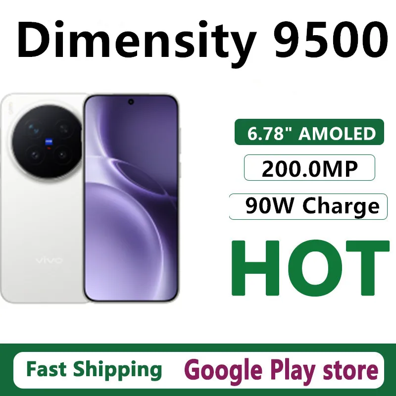 الأصلي Vivo X300 Pro الهاتف المحمول الأبعاد 9500 أندرويد 16.0 OTA 6.78 "AMOLED 200.0MP 90W شحن 6510mAh IP69 مقاوم للماء