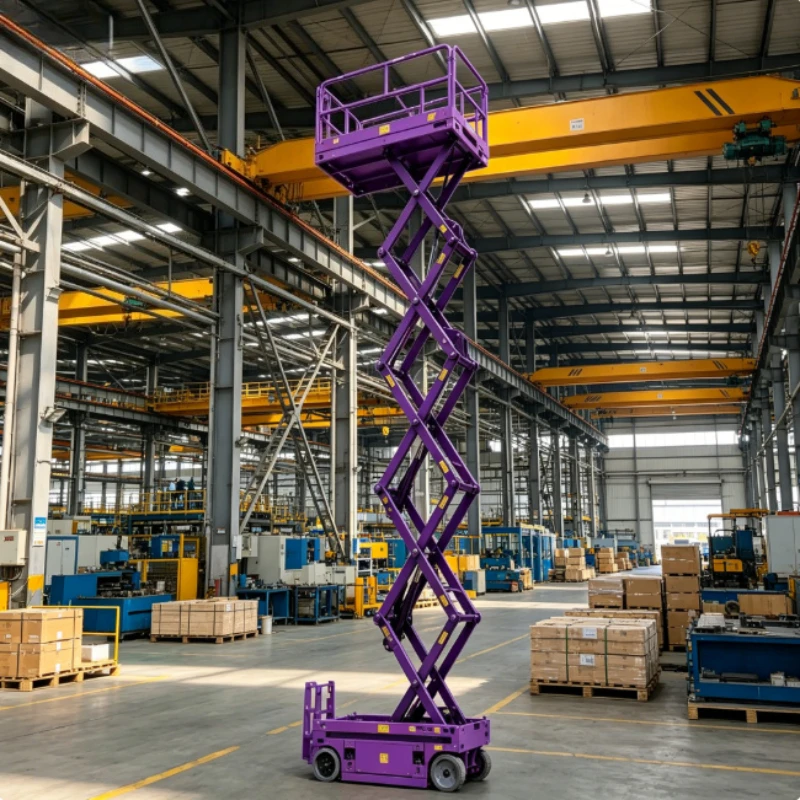 Rolling Hydraulic Lift Table, Reinforced Scissor Lifter with Casters for Industrial Long Term Use and Multi-site Working