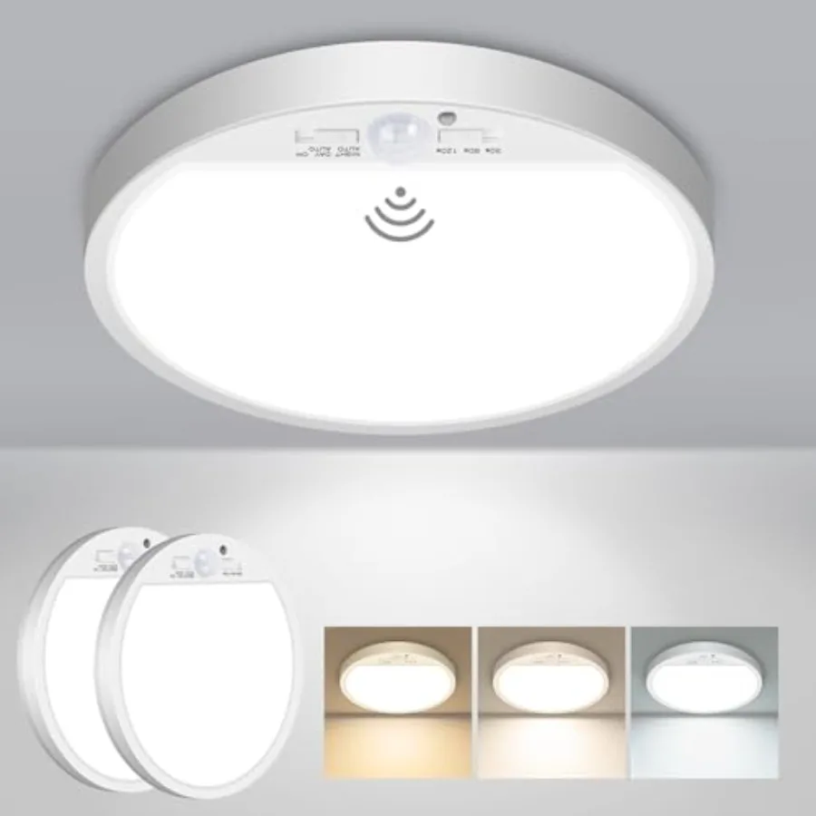 

Pack Motion Sensor Ceilg Light Wired, 3000K/000K/6500K Motion Sensor Light door, 5W 500LM 7 Closet Lights Motion Sensored with