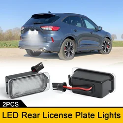 2x Led Rear License Number Plate Lights No Error For Ford Ranger Grand C-Max S-MAX B-Max Focus Fiesta Kuga Mondeo White 6000K