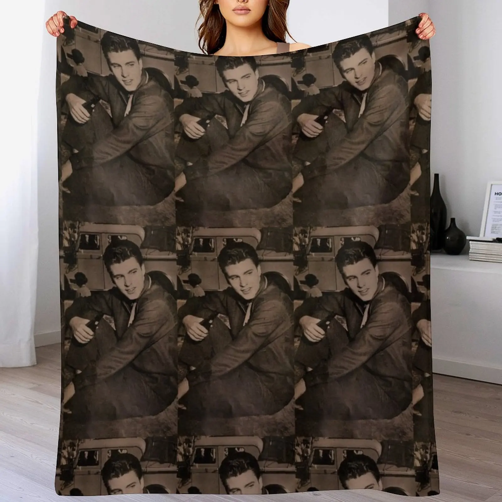 

Ricky Nelson Rock N' Roll Superstar Throw Blanket Sofa Quilt bed plaid Blankets For Baby Beach Blankets