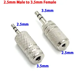 Jack 3.5 mm to 2.5 mm Audio Adapter 2.5mm Male to 3.5mm Female Plug Connector for Aux Speaker Cable Headphone Jack 3.5