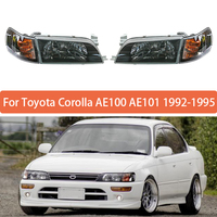 Pair Turn signal Car Front Corner Lamp Lights Lens Black Signal Lamp Headlight For Toyota Corolla AE100 E100 AE101 1992-1995