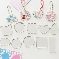 Transparent Acrylic Blanket CD DIY Keychain Kit Transparent Circular Acrylic Accessory Material Handmade Creative Label