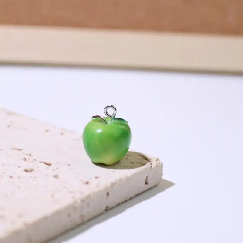Simulation 3D Resin Fruits Charms 2Pcs Safe Non-Toxic for Handmade DIY Jewelry Craft Earring Necklace Making