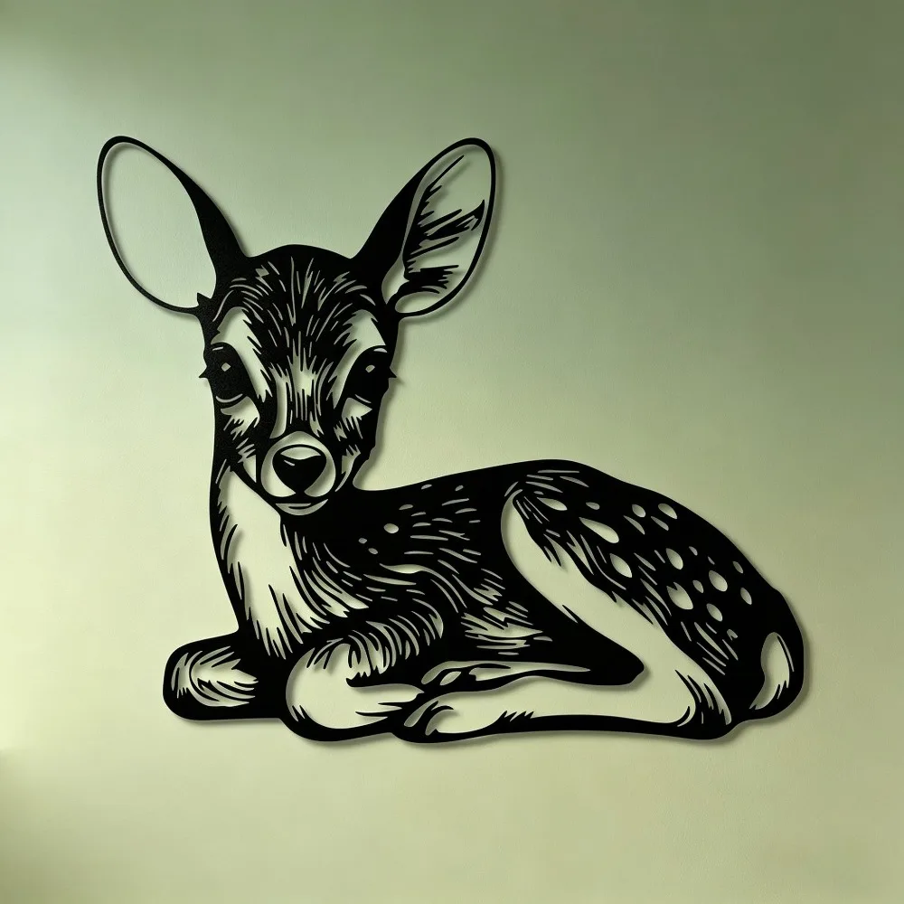 CIFBUY Iron Wall Art Deer Metal Sign Decor For Indoor Outdoor Living Room Bedroom Office Elegant Home Decoration Wall Accent