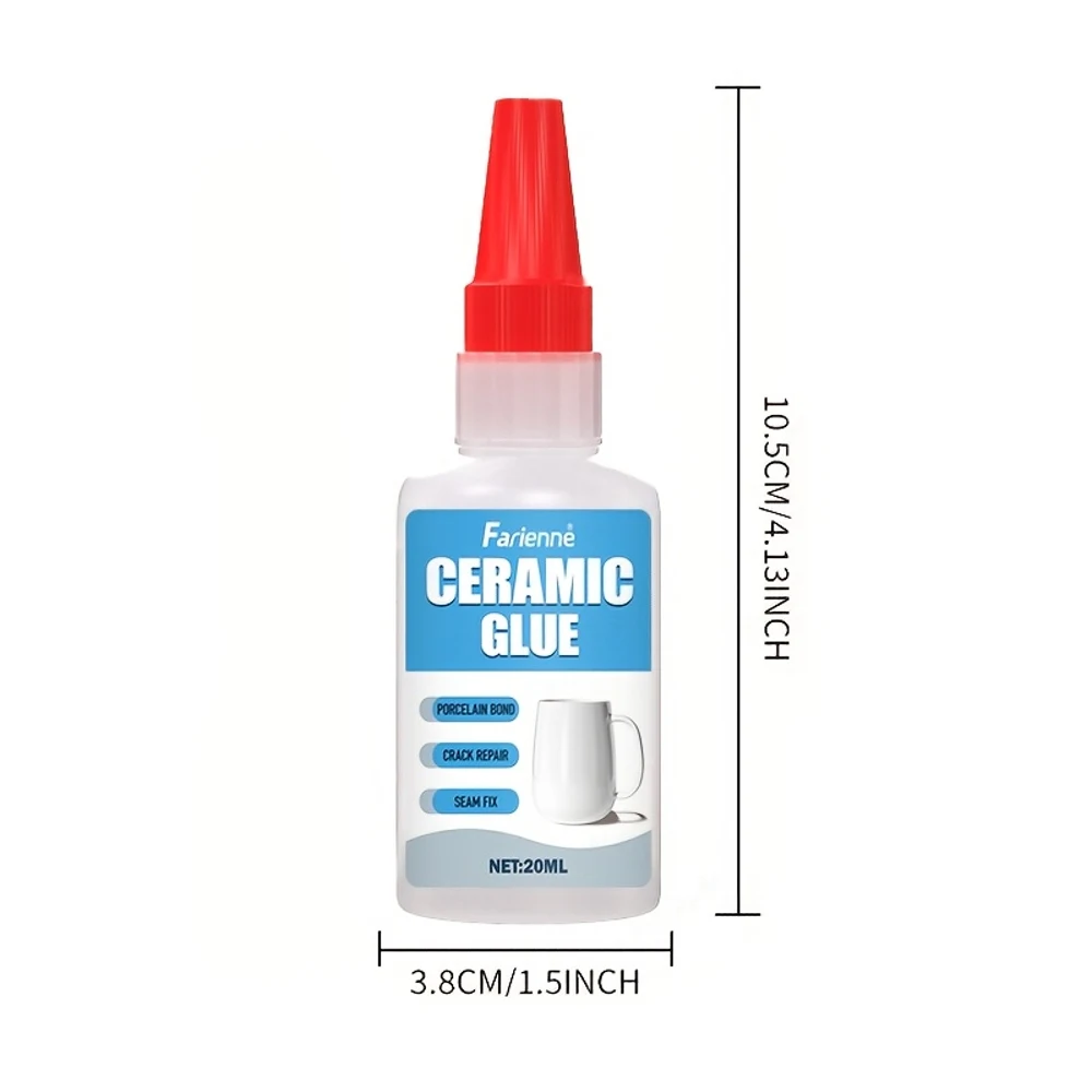 Powerful Quick-Drying Ceramic Adhesive - Instant Curing Bonding & Transparent, Mark-Free Formula, Strong And Heat-Resistant, Sui