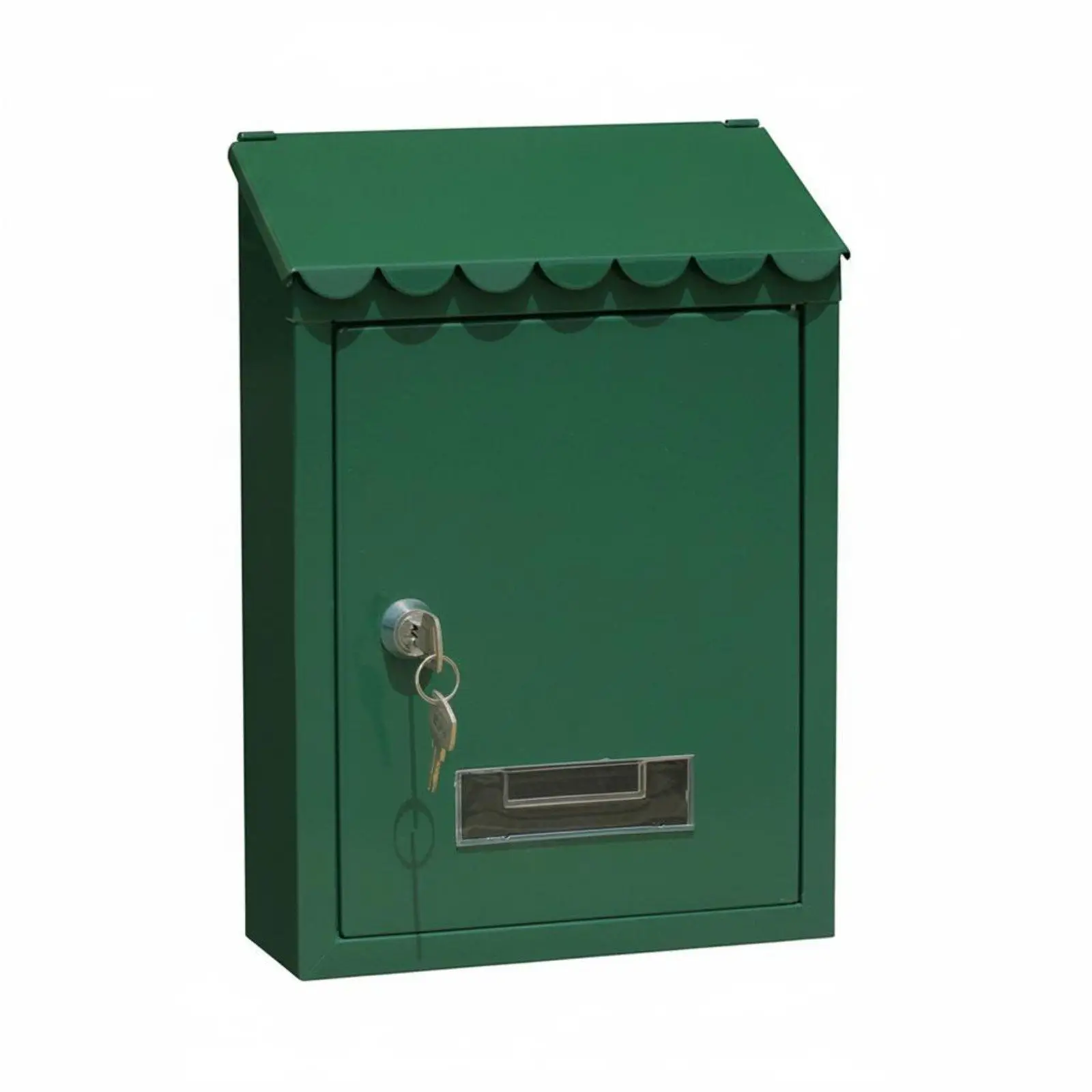 Outdoor Mailbox Iron Secure Key Lock Letterbox Outdoor Weatherproof Wall Mounted Mail Holder for Porch Home