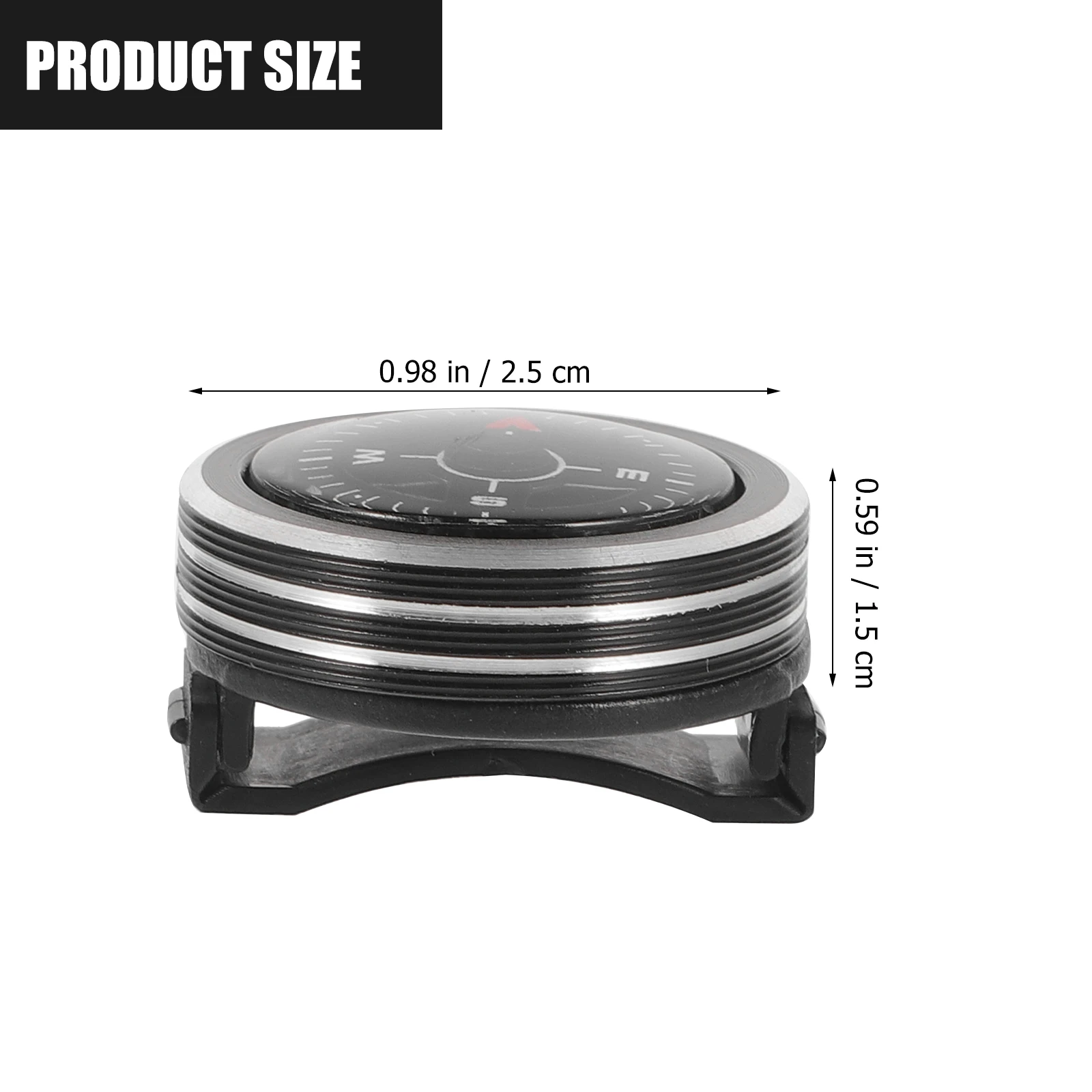 

2 Pcs Multifunction Removable Watch Compass Travel Aluminum Alloy Compasses for Hiking
