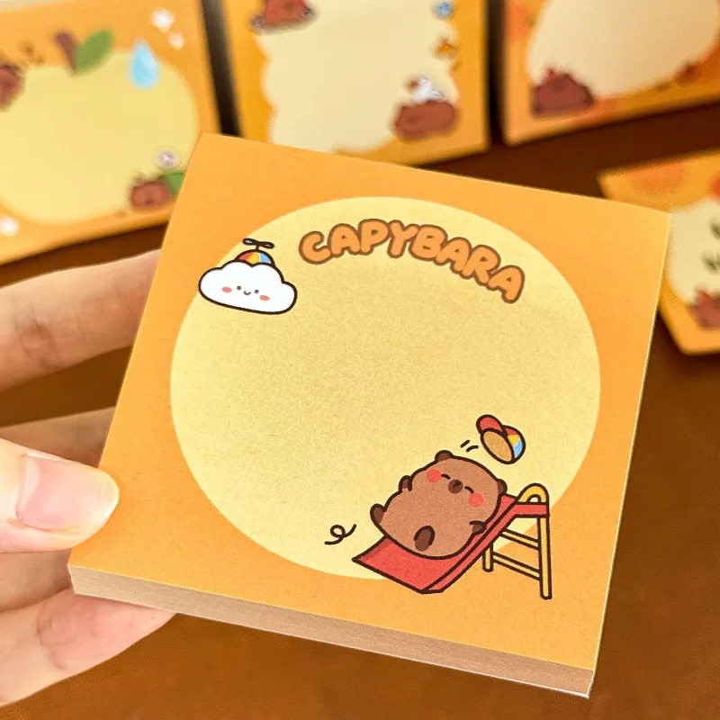 Cute Capybara Student Cartoon Message Notes N Times Post Girl Heart Kapibara  Book Memo Pad Kawaii Cute Sticky Notes