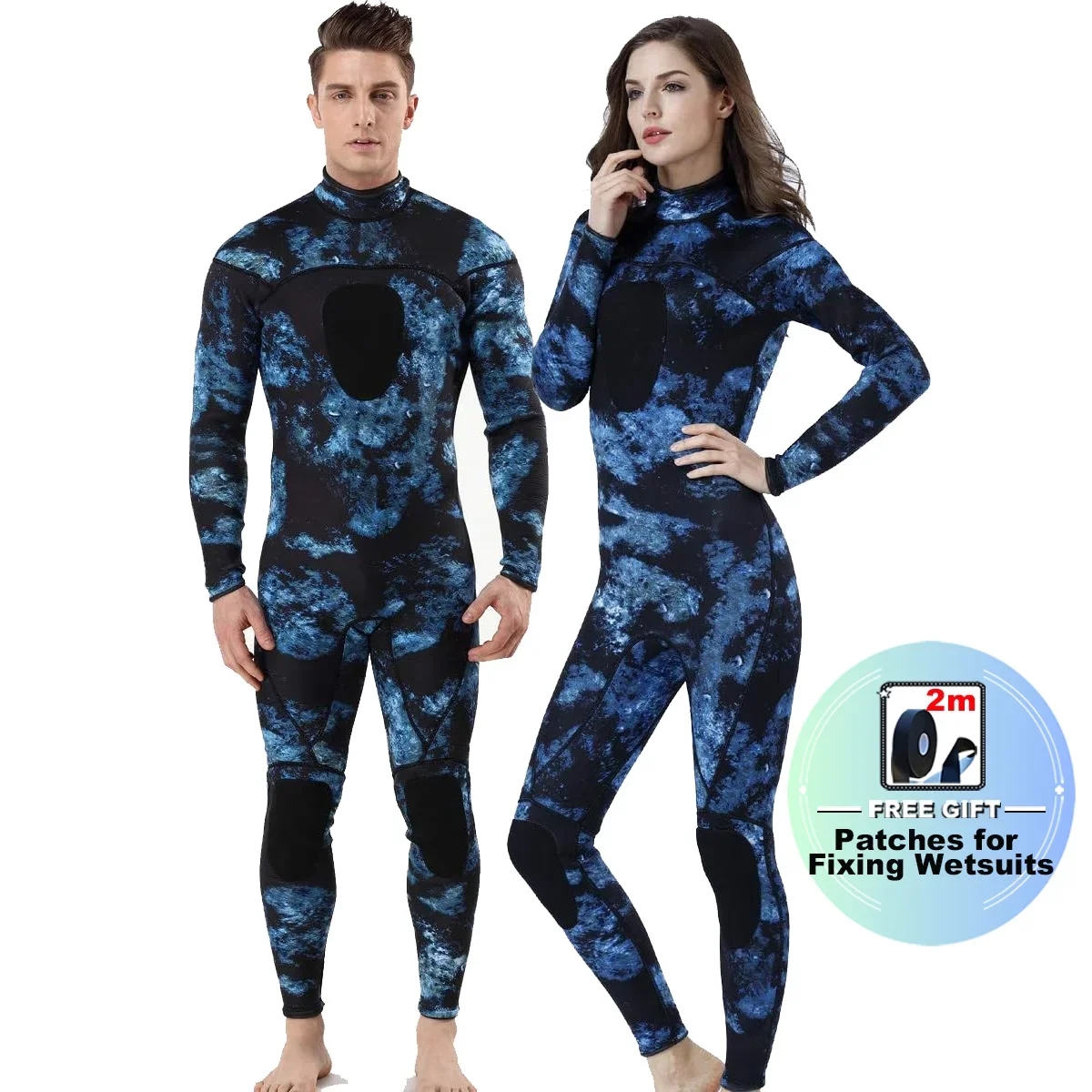 Mens Spearfishing Wetsuit 3mm Camouflage Neoprene One-piece Diving Suit for Scuba FreeDiving Jumpsuit Cold Water Swimsuit