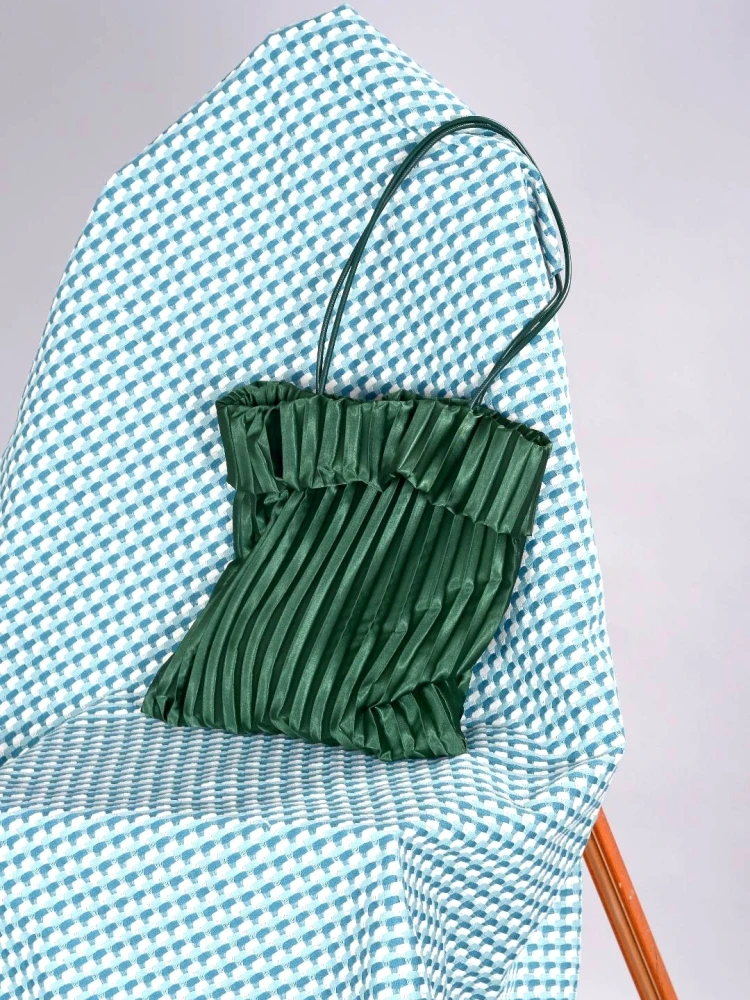 

Original Personalized Design Striped Pleated Vertical Square Women Bag Simple And Casual Versatile High-end Single Shoulder Bags
