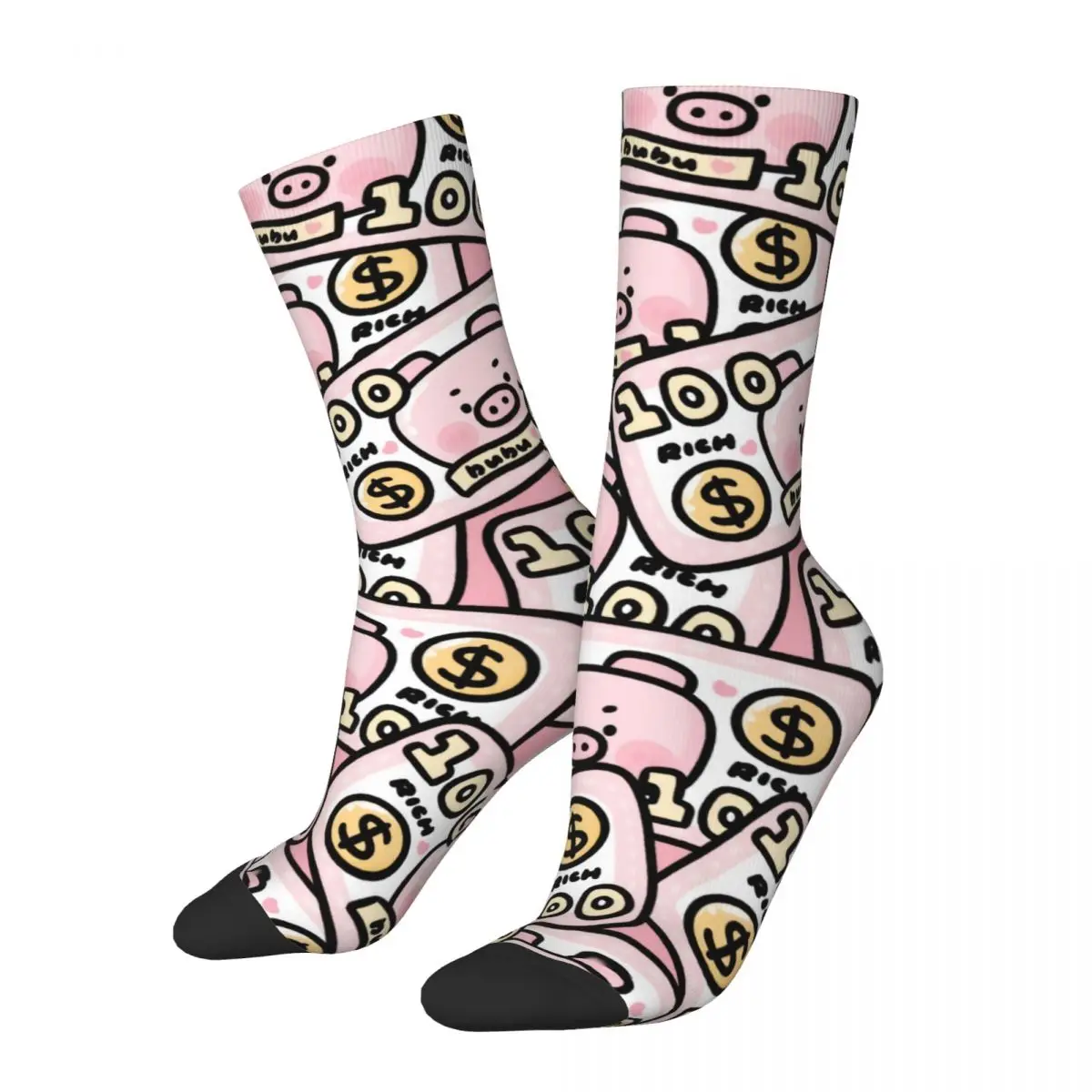 

Money Pig Unisex 3D Print Mens Socks Funny Middle Tube Sock