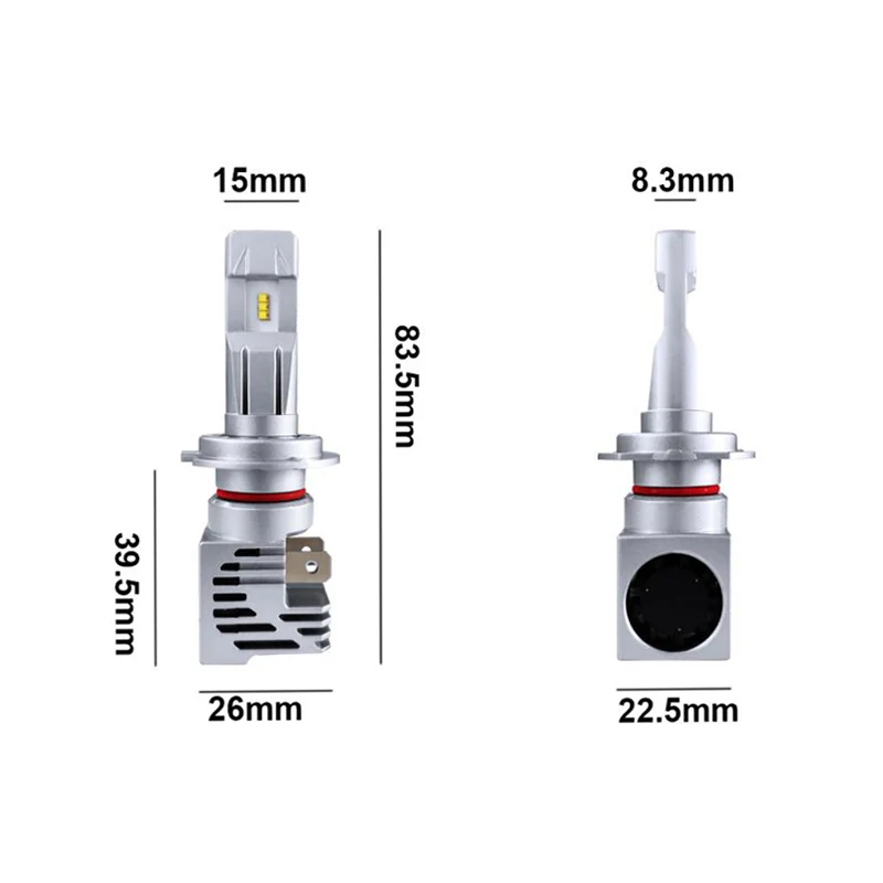 2Pcs H4 9003 LED Hi/Lo High and Low Beam With Canbus Headlight for Audi Honda VW Toyota H4 LED Bulb Motorcycle Headlamp